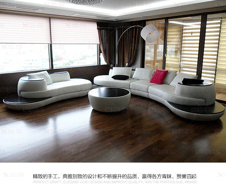 Moderne Italienische Ledercouch - Top Grain Echtleder Sofa