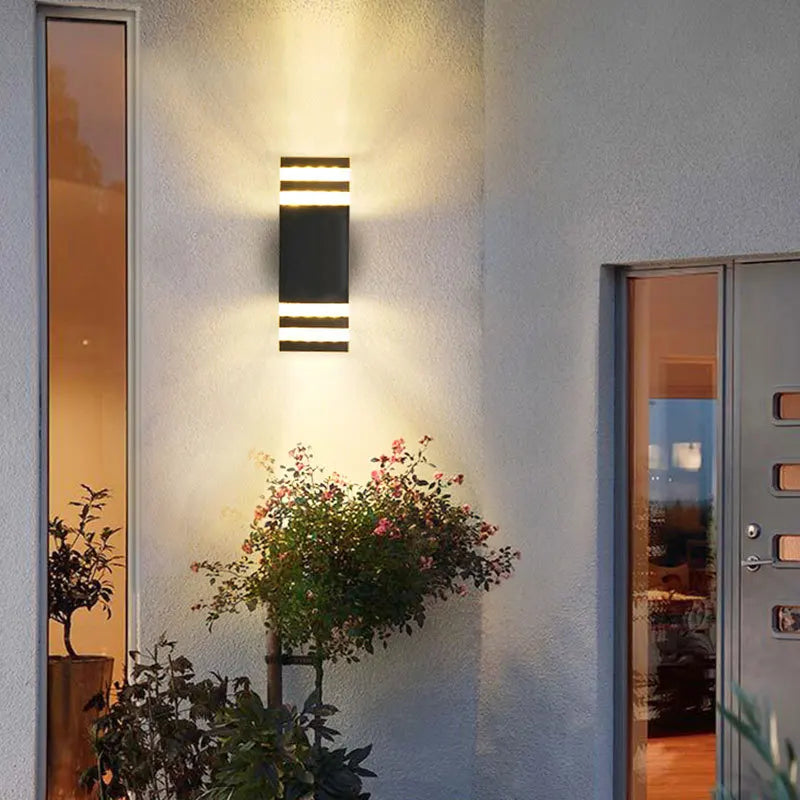 E27 Wandlicht im Freien - Wasserdichte Doppelkopf-Wandlampe aus Aluminium