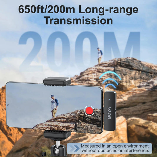 BOYA-V4U wireless microphone for phone & pc video recording live streaming