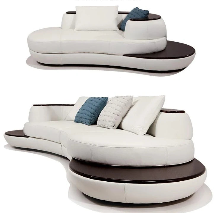Moderne Italienische Ledercouch - Top Grain Echtleder Sofa