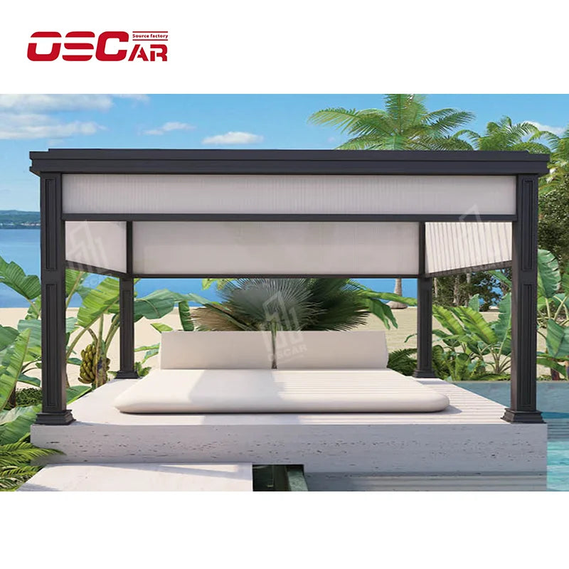 Motorisierte Aluminium Pergola mit wasserdichtem Lamellendach