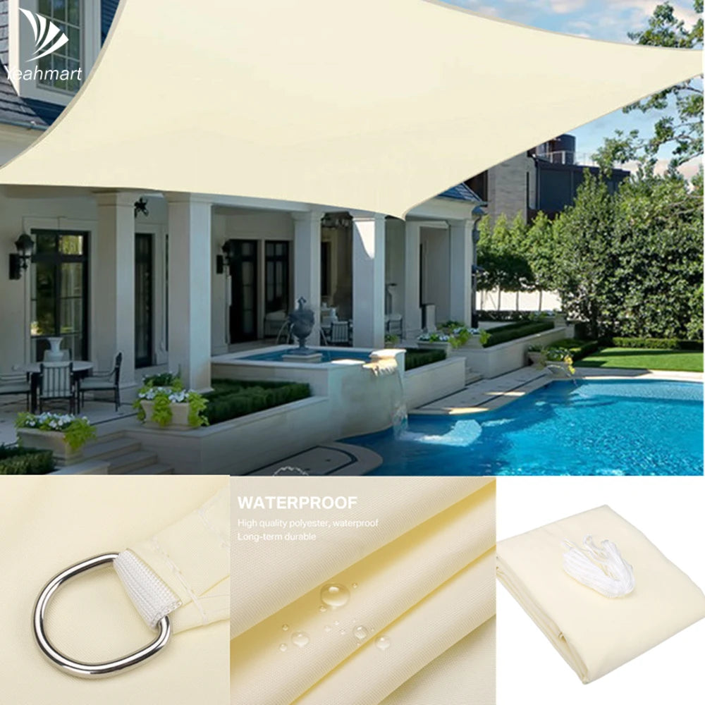 Wasserdichter Sonnenschirm Sunshade Schutz Sonnensegel Markise Camping Schattentuch Groß Für Outdoor-Camping Garten Terrasse 40% RABATT
