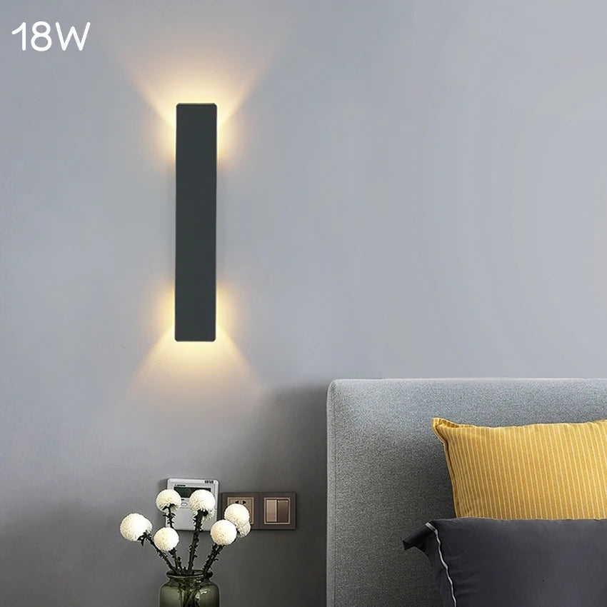 Moderne LED Wasserdichte Außen Up Down Wandleuchte IP65 Aluminium 18W LED Wandlampe Innen Dekorative Wandlampe