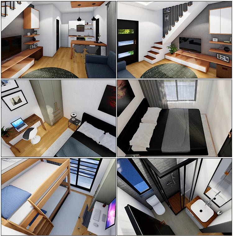 Modernes Fertighaus - 2 Schlafzimmer Luxus Design