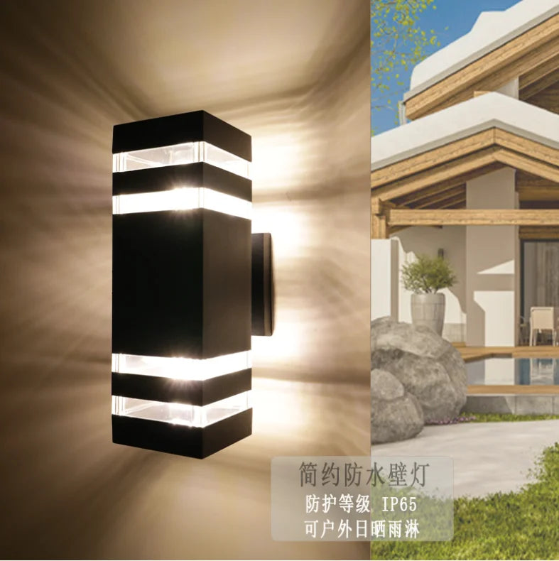 E27 Wandlicht im Freien - Wasserdichte Doppelkopf-Wandlampe aus Aluminium