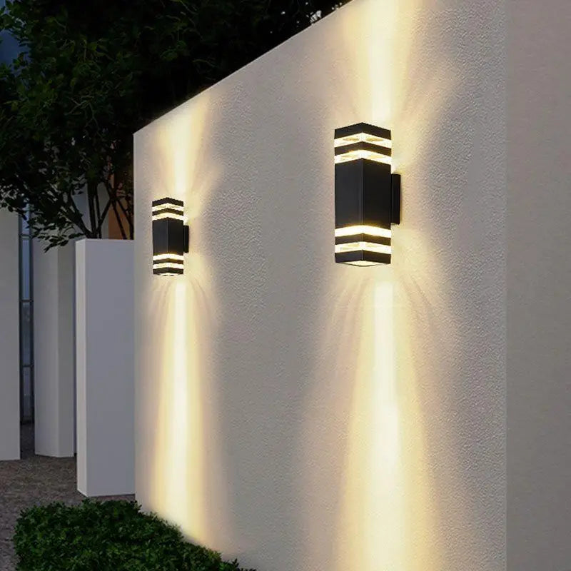 E27 Wandlicht im Freien - Wasserdichte Doppelkopf-Wandlampe aus Aluminium