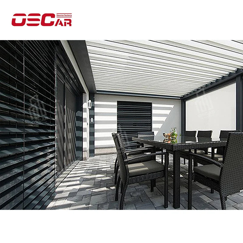 Motorisierte Aluminium Pergola mit wasserdichtem Lamellendach