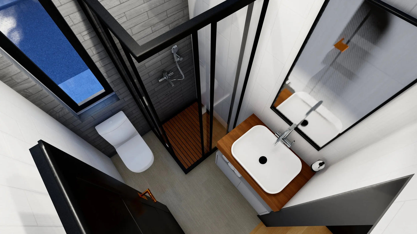 Modernes Fertighaus - 2 Schlafzimmer Luxus Design