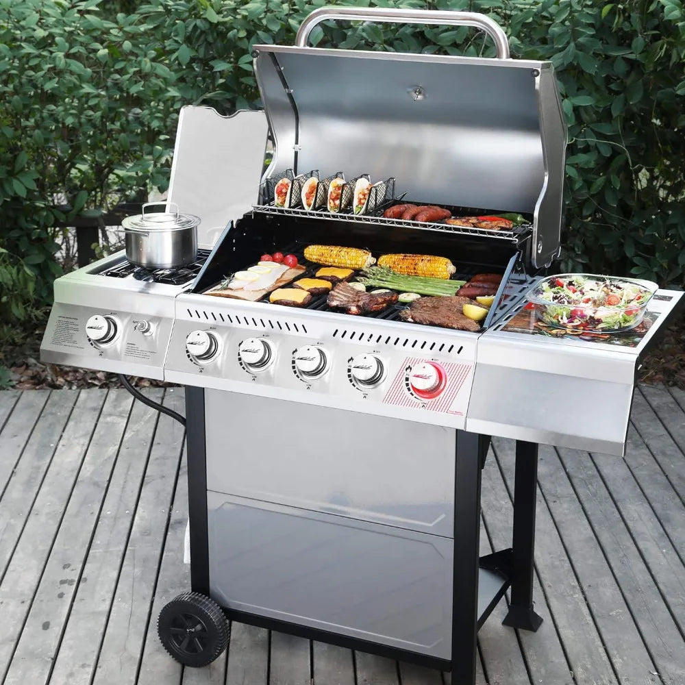 Hochleistungs-Edelstahl-Gasgrill mit 5 Brennern