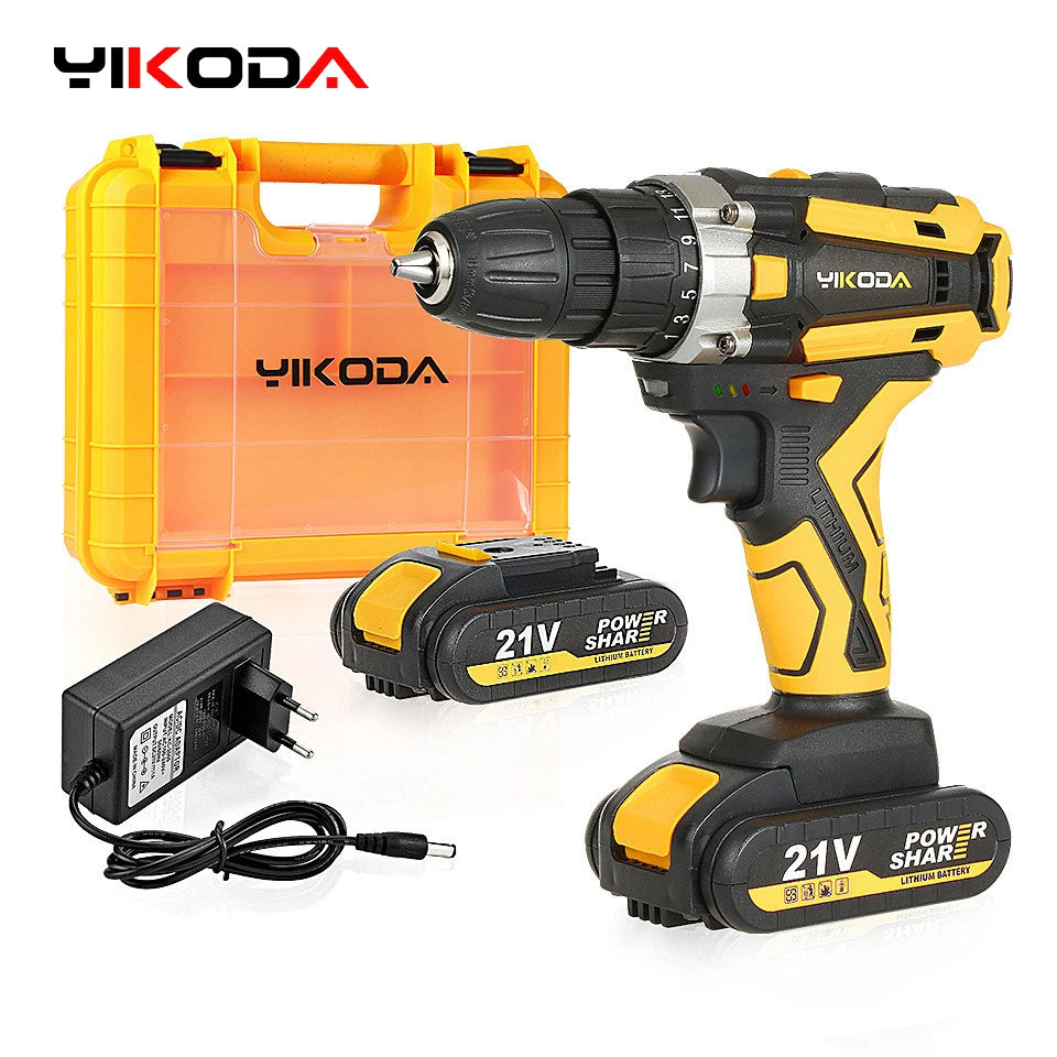 YIKODA Akkuschrauber 12/16,8/21V - Multifunktionales Elektrowerkzeug