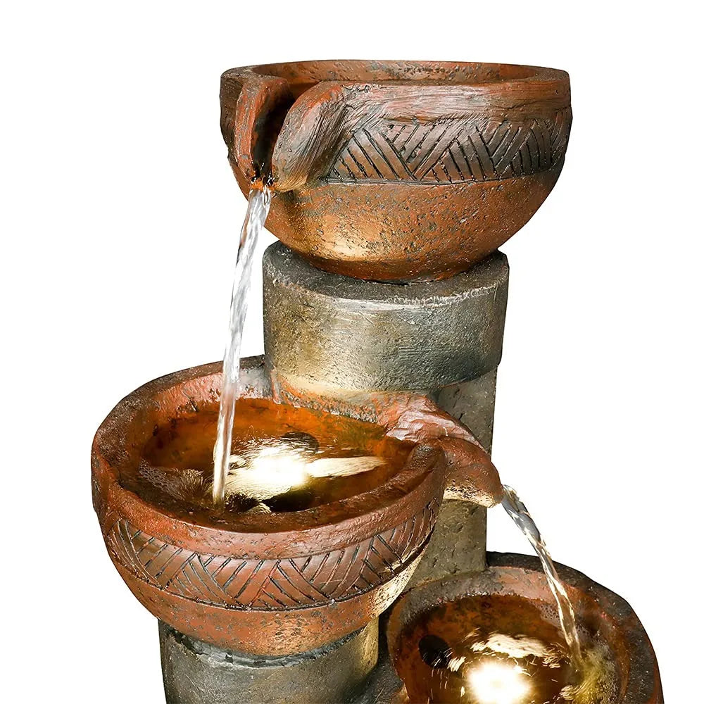 Entspannender 5-Tier Outdoor Gartenbrunnen