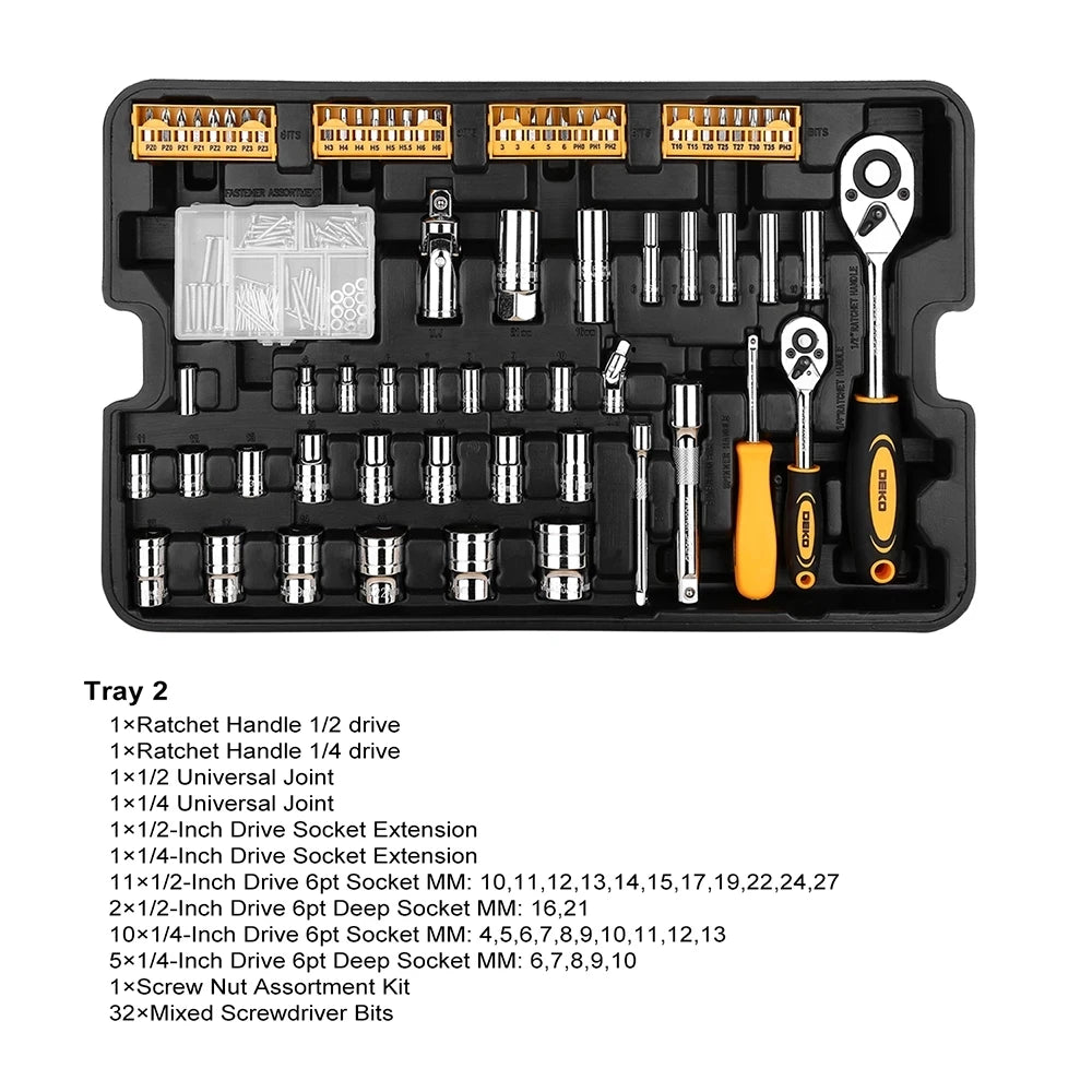 DEKO EDC 258-teiliges Werkzeugset