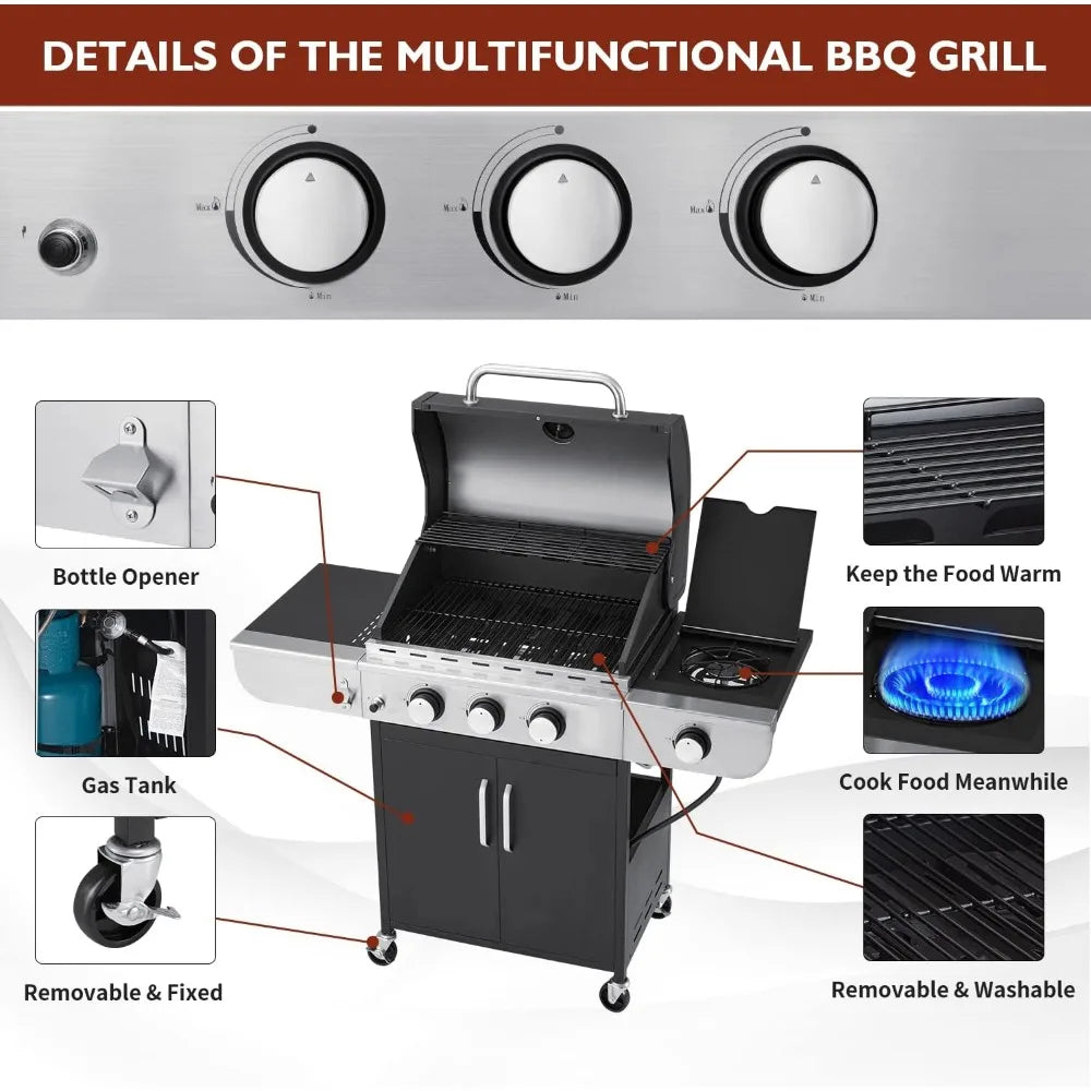 MELLCOM 3 Brenner BBQ Propan Gas Grill