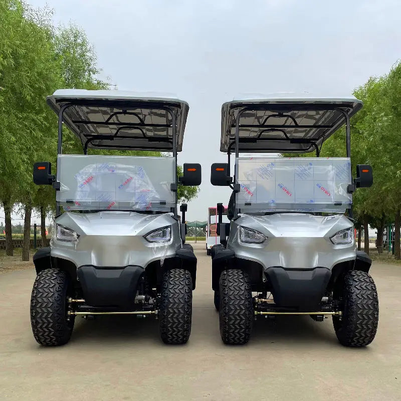 Neu 72V 4-Sitzer Offroad Solar Elektro Golfwagen mit Kurzem Container Club Car Outdoor Erwachsenen Freizeitfahrzeug