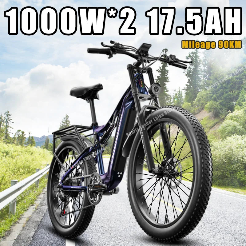 Ebike 2000W Dual Motor 48V17.5AH Fat Tire Electric Bike