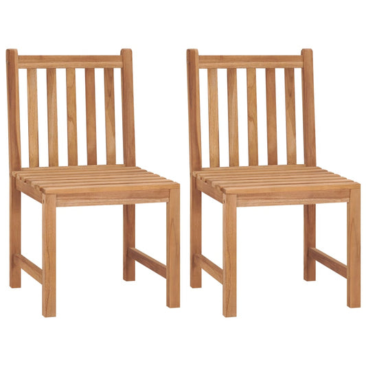 Hochwertige Gartenstühle aus massivem Teakholz – 2er Set
