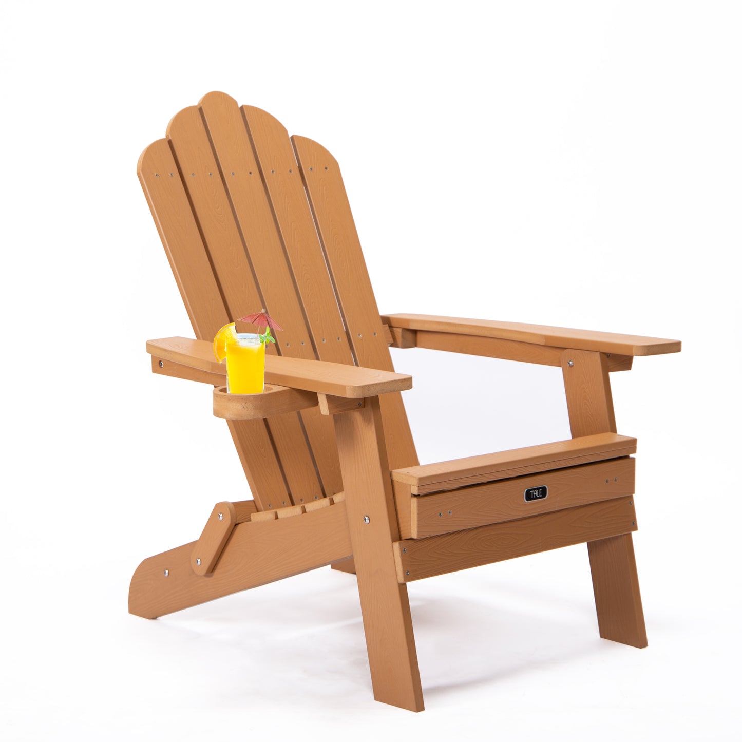 TALE Klappbarer Adirondack-Stuhl mit ausziehbarem Ottomanen und Becherhalter