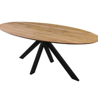 Esstisch Emil Oval – Massivholz-Eleganz mit Schweizer Kante