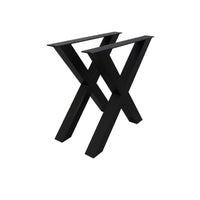 Esstisch Elis X Gestell Eiche wildeiche massiv mit Baumkante geölt