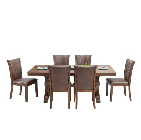 Esstisch Gummibaumholz 200 cm – Für 6-8 Personen, Eiche