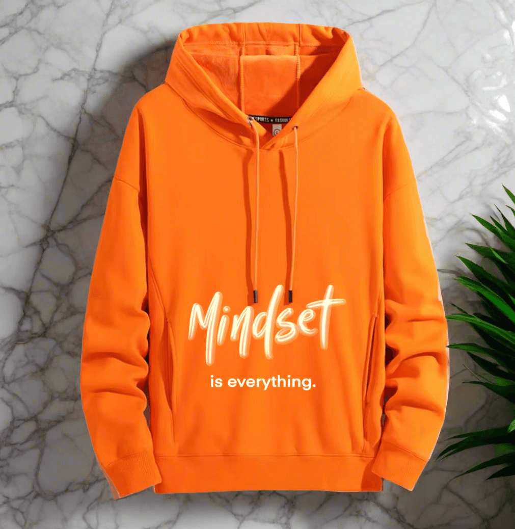 Mindset is everything,Positive vibes hoodie  Stylish and comfort
