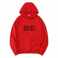 BE YOURSELF,New fashionable round neck hoodie