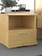 Nobis Kiefer Massivholz Nachttisch Nachtschrank | 1-Schublade und 1 Regal | 100% Bio Kiefer