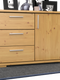 Nobis Kommode Sideboard 1-Türig 3 Schubladen 100% Bio Kiefer Massivholz