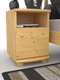 Claudia Kiefer Massivholz Nachttisch Nachtschrank | 1-Regal | 1-Türig | 100% Bio Kiefer