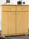 Anika Kommode Sideboard | Anrichte | 2-Schubladen 2-Türig 2-Regalfächer | 100% Bio Kiefer Massivholz