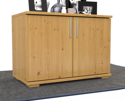Nobis Kommode Sideboard | 2 Türig | 57cm hoch | 100% Bio Kiefer Massivholz