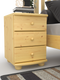 Claudia Kiefer Massivholz Nachttisch Nachtschrank | 3-Schubladen | 100% Bio Kiefer