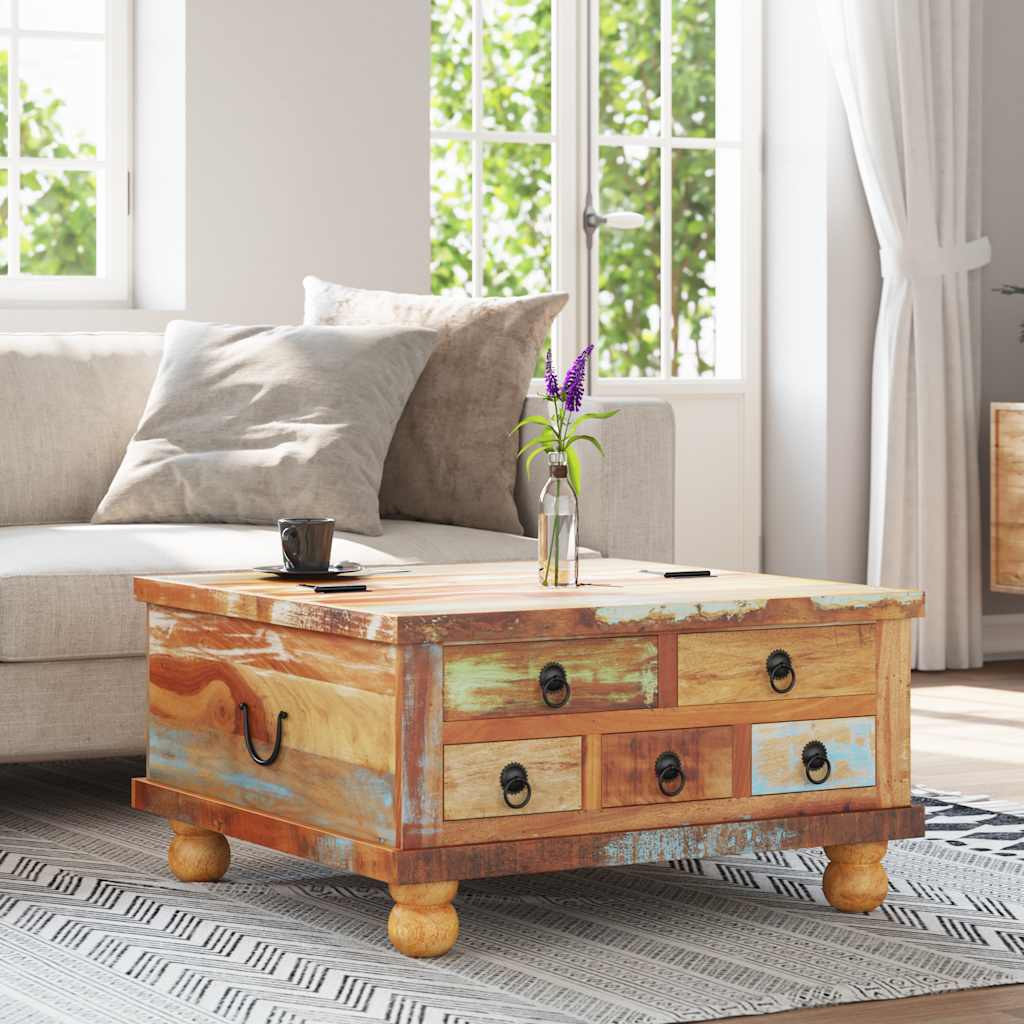 Einzigartiger Couchtisch aus recyceltem Mangoholz