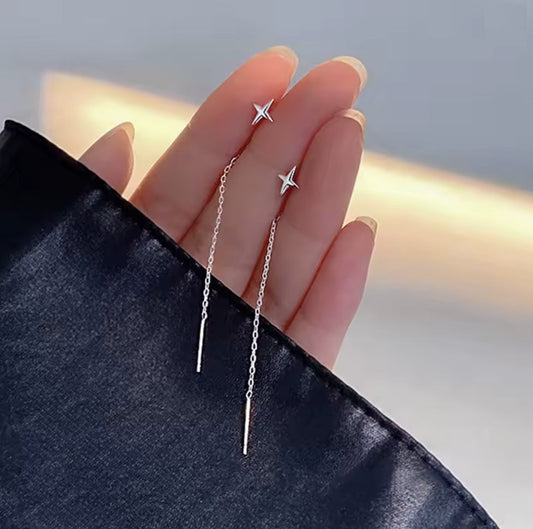 Ohrstecker aus 925er Sterling-Silber, Falling Star