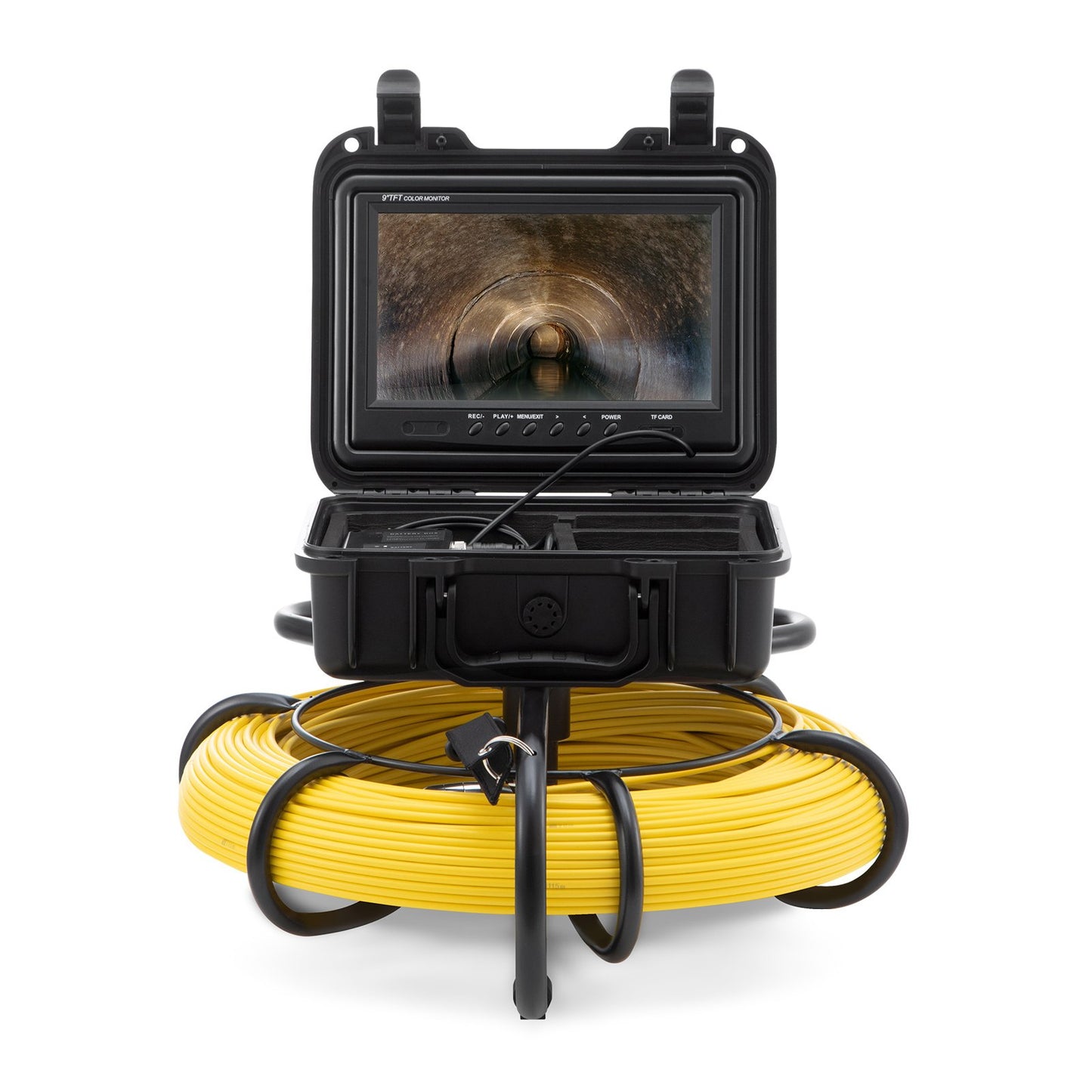 Sewer Camera Pipe Inspection Camera  512hz Sonde 9in 720p Screen 300 Ft