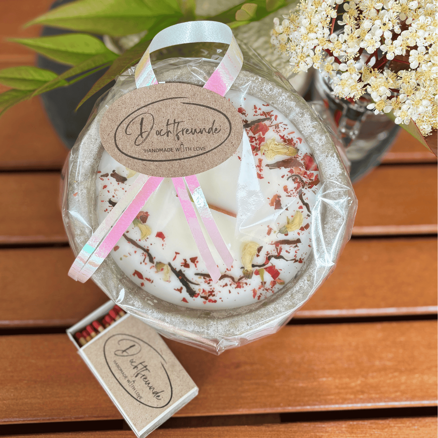 DochtFreunde Betonkerze "Black Roses" | Vegan & Handmade im Schwarzwald