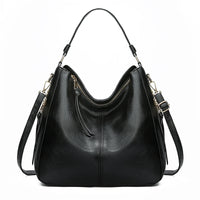 Hobos Zipper Bucket Bags With Adjustable Shoulder-strap Handbags Temperament High Capacity Messenger Shoulder Bag For Women