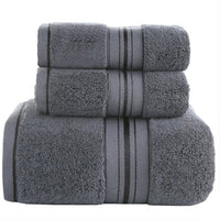 Baumwoll-Handtuch Set 3-teilig - Badetuch 70x150cm + 2 Handtücher 34x75cm