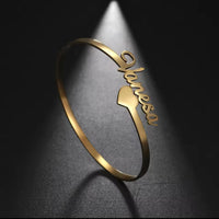 Fashion Custom Name Bracelet for Women Stainless Steel Personalized Bracelet Jewelry Bangle Femme Customized Gifts