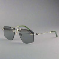 Luxury rimless polygon sunglasses – high street unisex eyewear
