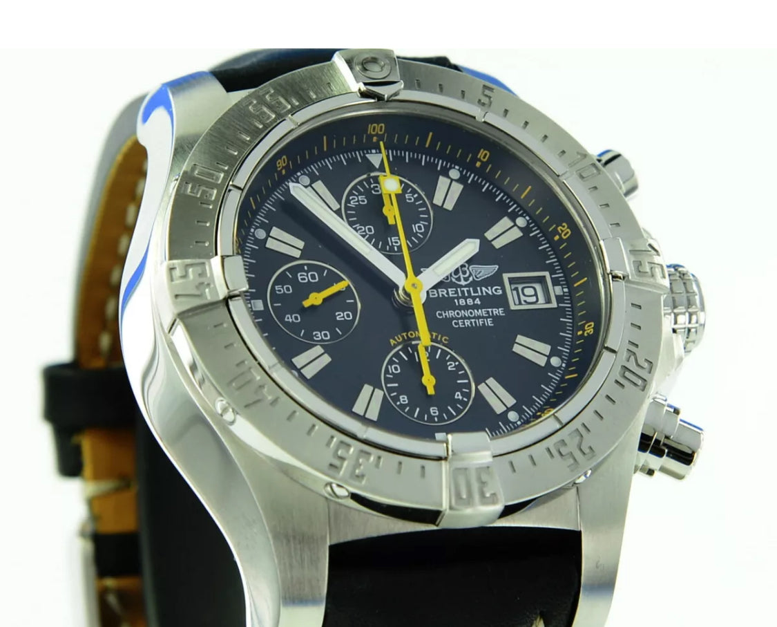 Breitling avenger skyland yellow limited edition watch