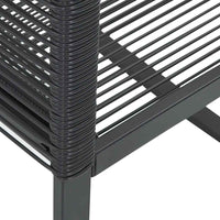 Garden Chairs, Set of 4, Black Poly Rattan