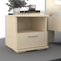 Nobis Kiefer Massivholz Nachttisch Nachtschrank | 1-Schublade und 1 Regal | 100% Bio Kiefer