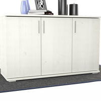 Nobis Kommode Sideboard | Anrichte | 3-Türig mit Regalböden | 100% Bio Kiefer Massivholz
