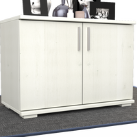 Nobis Kommode Sideboard | 2 Türig | 57cm hoch | 100% Bio Kiefer Massivholz
