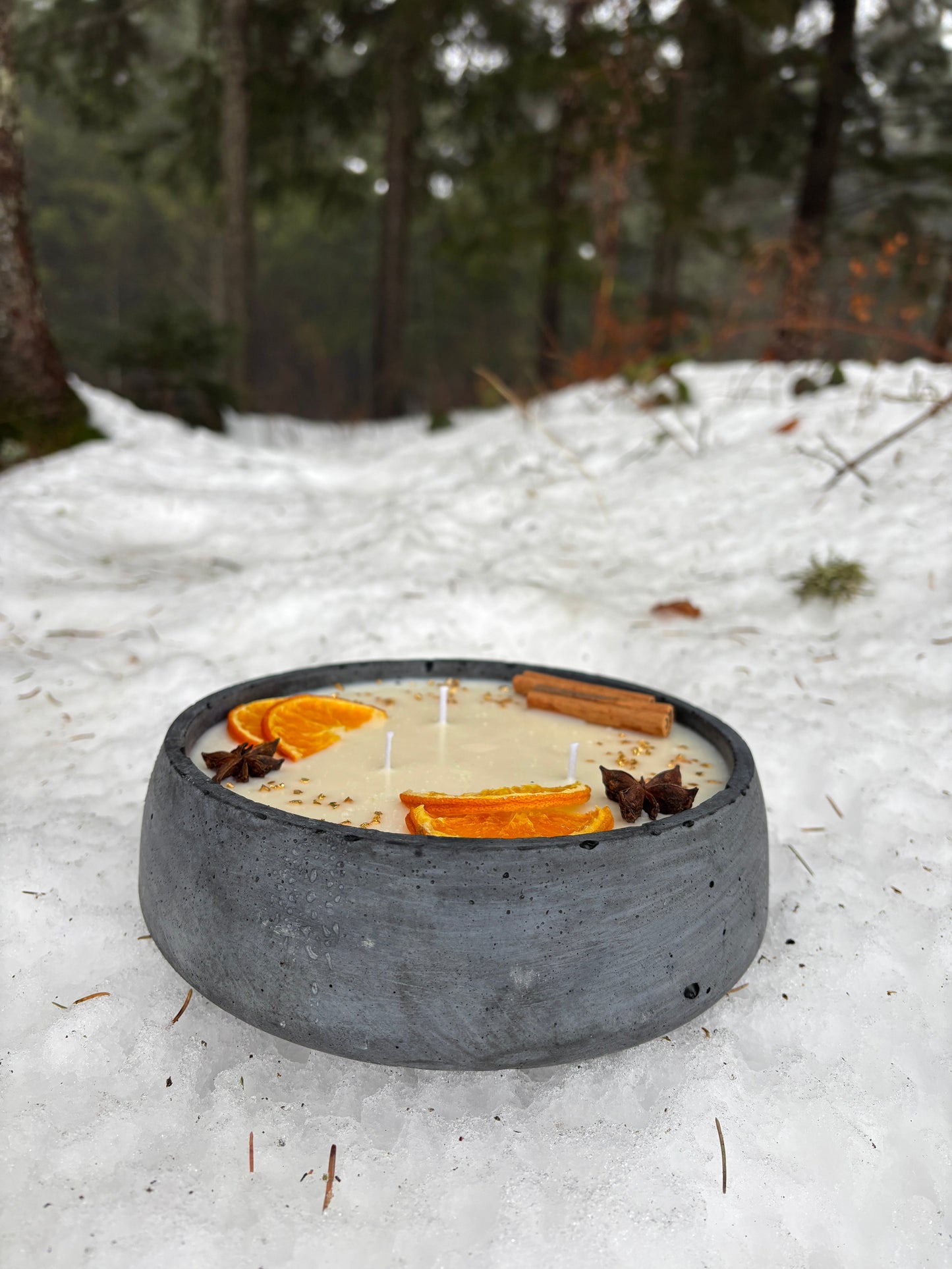 Handgemachte Betonkerze "Big Black"  Duft Vanilla Toffee von DochtFreunde