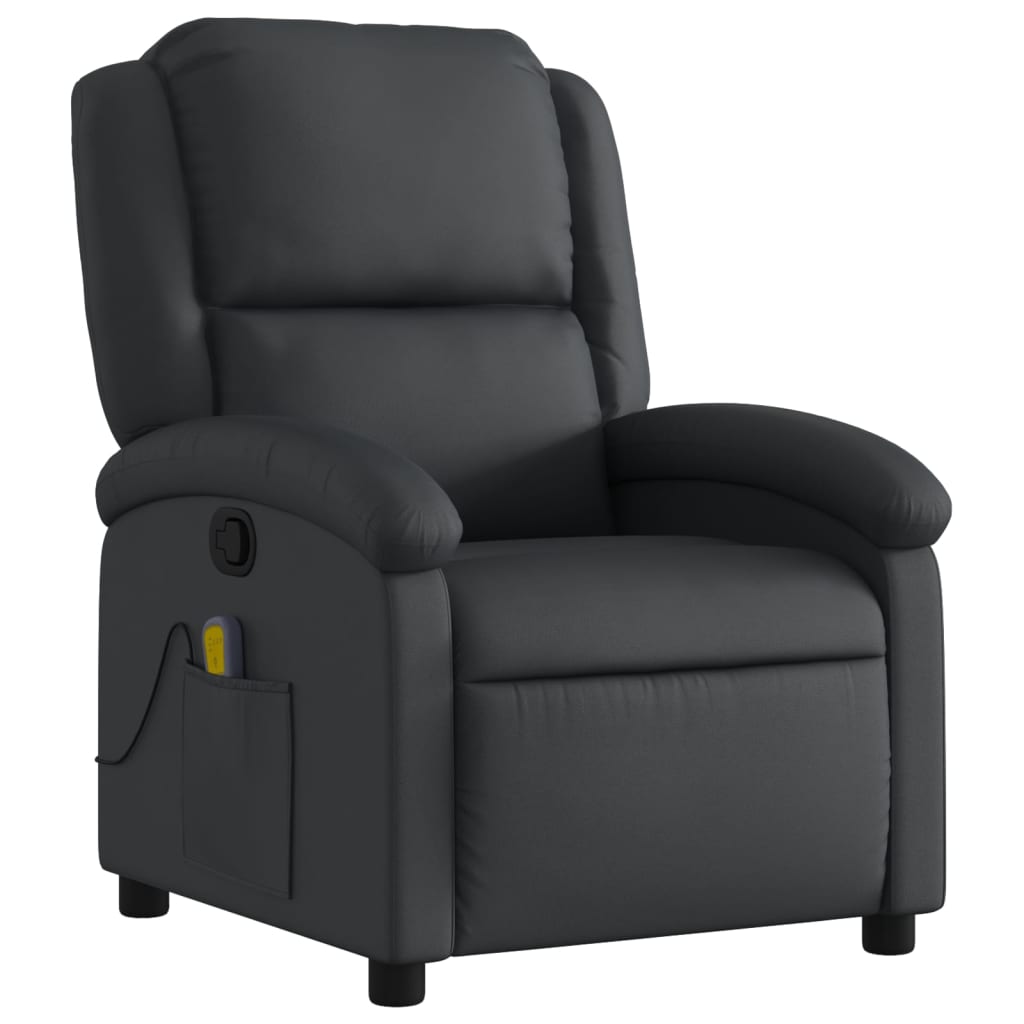 Massage Chair Recliner Genuine Leather Massage Chair Recliner Dark Brown