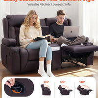 Loveseat Recliner Sofa mit Mittelkonsole – Komfort &amp; Funktionalität vereint