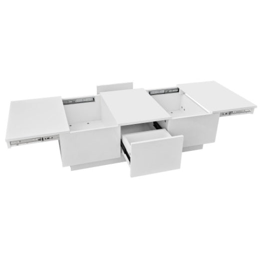 Couchtisch Hochglanz mit Push-Pull Stauraum