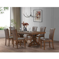 Esstisch Gummibaumholz 200 cm – Für 6-8 Personen, Eiche